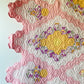 Vintage Radiating Diamond Fields Pink Quilt, c1930