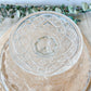 Vintage Pressed Glass Floral Patisserie Stand, Small 9" Cake Stand