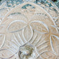 Vintage Pressed Glass Floral Patisserie Stand, Small 9" Cake Stand