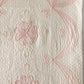 Vintage Pink and White Sateen Rose of Sharon Applique 1930s Quilt, 84" x 66"