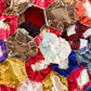 Antique Unfinished Hexagon Mosaic 1900s Quilt Top, Silk and Velvet English Paper Piecing, 54" x 53"