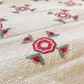 Antique Red and Overdye Green California Rose Applique Quilt c1880s, 90" x 67"