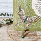 Antique Green And Gold "Mother" Poem Print, Butterflies and Nature Gift Print