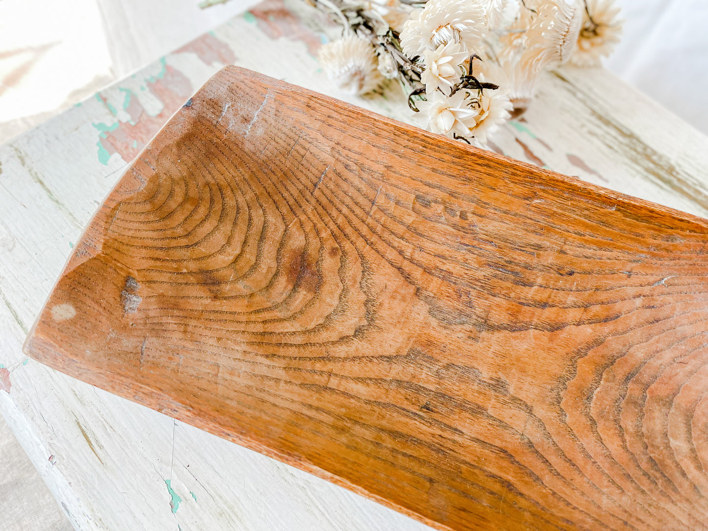 Antique Primitive Oversized Hand Carved Wooden Grain Scoop, Rustic Wood Flour Shovel
