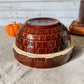 Vintage 7" USA Chocolate Brown Glaze Stoneware Crock Bowl