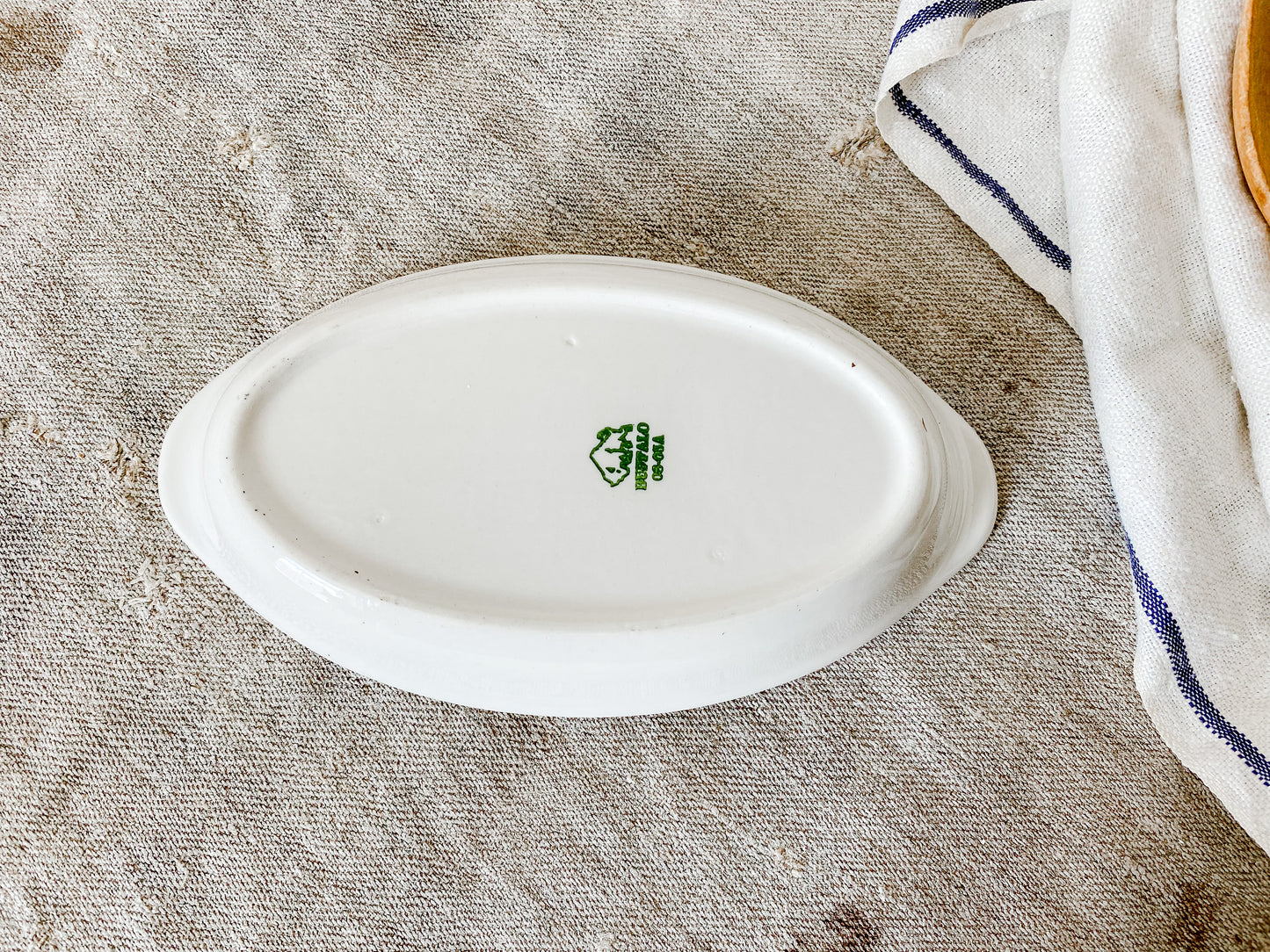Vintage Buffalo China White Ironstone Oval Gratin Dish | Mini Casserole Serving Dish | Restaurant Ware Side Dish Platter