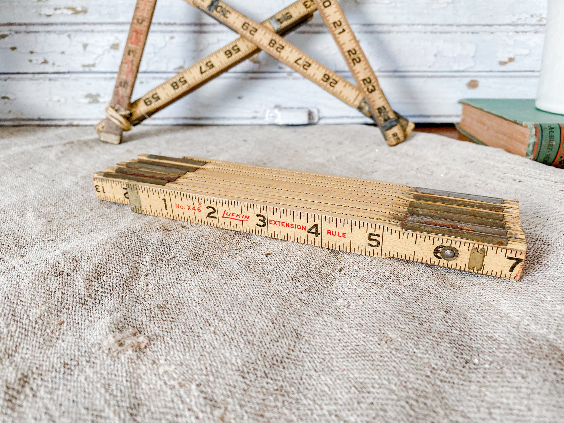 Lufkin ruler No 8526 vintage folding wooden ruler 72 inch – Moody