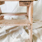 Vintage Chippy Pink Handmade Wooden Stepstool | Painter's Stool | Shabby Rustic Plant Stand | Farmhouse Porch Decor