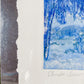 'Powdered Snow' by Shirley Davis Coleman, Blue Colored Etching Artist's Proof, 1984