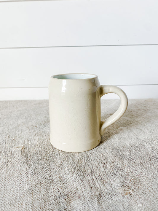 Antique Ironstone Mug, Small Beer Stein Tankard