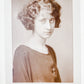 Antique Studio Photo Portrait of 1910s Young Girl with Portfolio Folder