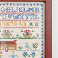 Vintage Country Farmhouse Style Cross Stitch ABC Sampler