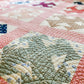 Antique Pink and Blue Double T Quilt, c1900, 82" x 68"