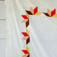 Vintage Red and Yellow Lone Star Unfinished Quilt TOP - 87" x 75"
