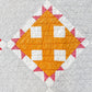 Antique Devil's Claw Quilt with Cheddar Orange, 82" x 62"