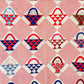 Antique Pink Signature Basket Quilt, c1900, 74" x 63"