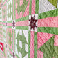Antique Pink and Green Quilt, Churn Dash Monkey Wrench, c1900, 83" x 68"