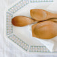 Vintage White Orange and Blue Ironstone 11" Platter - "Chequers" by Johnson Brothers