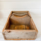 Vintage Handmade Rustic Wooden Storage Caddy with Dividers | Primitive Farmhouse Decor